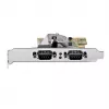 StarTech.com 2 prievadų PCI Express nuoseklioji sąsajos kortelė, dviejų prievadų PCIe į RS232 (DB9) nuoseklioji kortelė, 16C1050 UART, žemo / pilno profilio laikikliai, COM išlaikymas, skirta Windows / Linux
