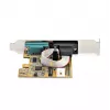 StarTech.com 2 prievadų PCI Express nuoseklioji sąsajos kortelė, dviejų prievadų PCIe į RS232 (DB9) nuoseklioji kortelė, 16C1050 UART, žemo / pilno profilio laikikliai, COM išlaikymas, skirta Windows / Linux