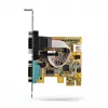 StarTech.com 2 prievadų PCI Express nuoseklioji sąsajos kortelė, dviejų prievadų PCIe į RS232 (DB9) nuoseklioji kortelė, 16C1050 UART, žemo / pilno profilio laikikliai, COM išlaikymas, skirta Windows / Linux