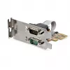 StarTech.com 2 prievadų PCI Express nuoseklioji sąsajos kortelė, dviejų prievadų PCIe į RS232 (DB9) nuoseklioji kortelė, 16C1050 UART, žemo / pilno profilio laikikliai, COM išlaikymas, skirta Windows / Linux