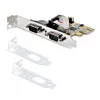 StarTech.com 2 prievadų PCI Express nuoseklioji sąsajos kortelė, dviejų prievadų PCIe į RS232 (DB9) nuoseklioji kortelė, 16C1050 UART, žemo / pilno profilio laikikliai, COM išlaikymas, skirta Windows / Linux