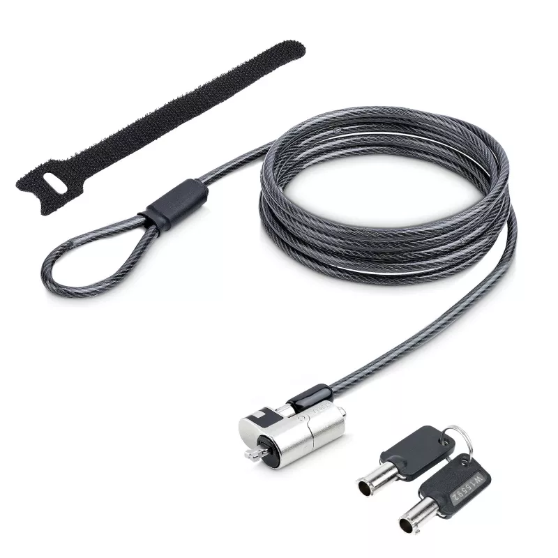 StarTech.com Nano spynelė nešiojamam kompiuteriui, 2 m, apsauga nuo vagystės su raktu, plieninis kabelis, tinka EliteBook/Lenovo X1/2-1