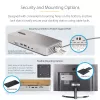 StarTech.com universali USB4 ir Thunderbolt 4 dokų stotis, keturi ekranai Windows, du ekranai MacBook, HDMI DP dokas su 98W nešiojamojo kompiuterio įkrovimu