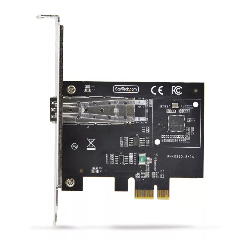 „StarTech.com“ 1 prievado GbE SFP tinklo plokštė, PCIe 2.1 x1, Intel I210-IS, 1GbE valdiklis, 1000BASE varis/optinis pluoštas, vieno prievado gigabitinio Ethernet NIC, skirta staliniams kompiuteriams ir serveriams