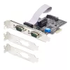 „StarTech.com“ 2 prievadų nuoseklioji PCIe kortelė, dviejų prievadų PCI Express į RS232/RS422/RS485 (DB9), žemo profilio laikikliai, 16C1050 UART, Windows/Linux, TAA atitiktis – 4 lygio ESD apsauga