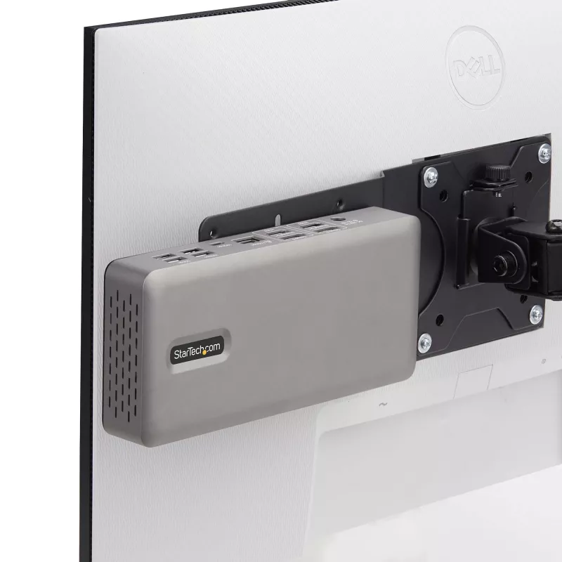 StarTech.com VESA tvirtinimo laikiklis NUC / ploniems klientams arba nešiojamųjų kompiuterių dokų stotelėms, VESA 75x75/100x100 suderinama prailginimo plokštė mini PC