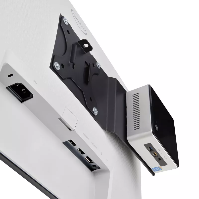 StarTech.com VESA tvirtinimo laikiklis NUC / ploniems klientams arba nešiojamųjų kompiuterių dokų stotelėms, VESA 75x75/100x100 suderinama prailginimo plokštė mini PC