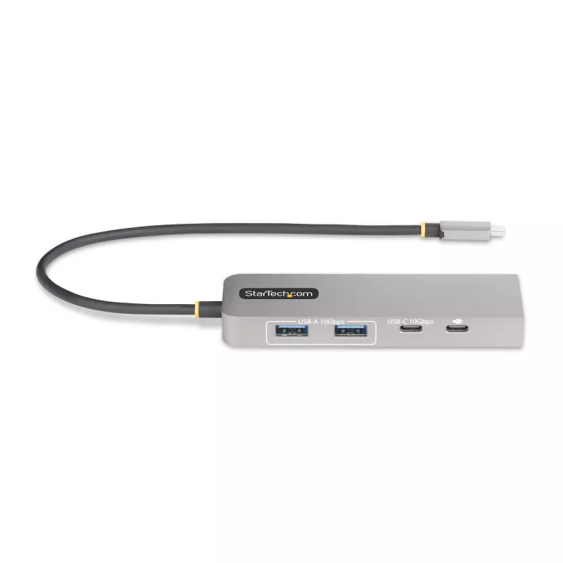 StarTech.com 3 prievadų USB-C šakotuvas su 2,5 Gb/s Ethernet ir 100 W maitinimo perdavimo prievadu, USB 3.2 10 Gb/s, 2x USB-A / 1x USB-C, nešiojamas USB Type-C adapterio šakotuvas