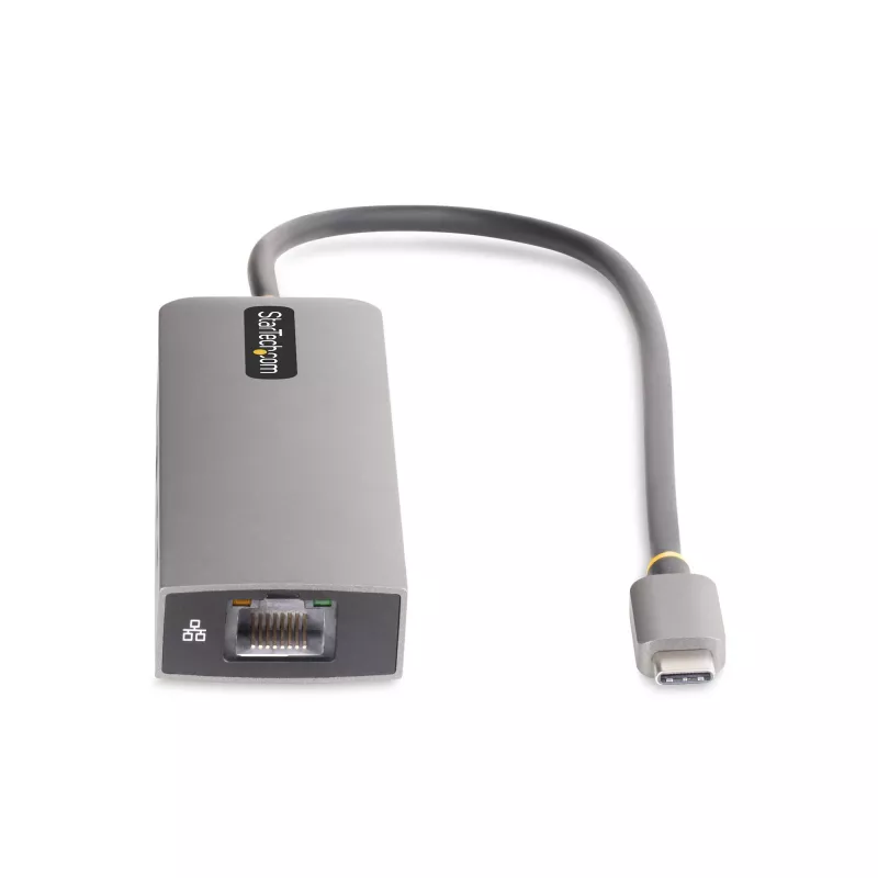 StarTech.com 3 prievadų USB-C šakotuvas su 2,5 Gb/s Ethernet ir 100 W maitinimo perdavimo prievadu, USB 3.2 10 Gb/s, 2x USB-A / 1x USB-C, nešiojamas USB Type-C adapterio šakotuvas