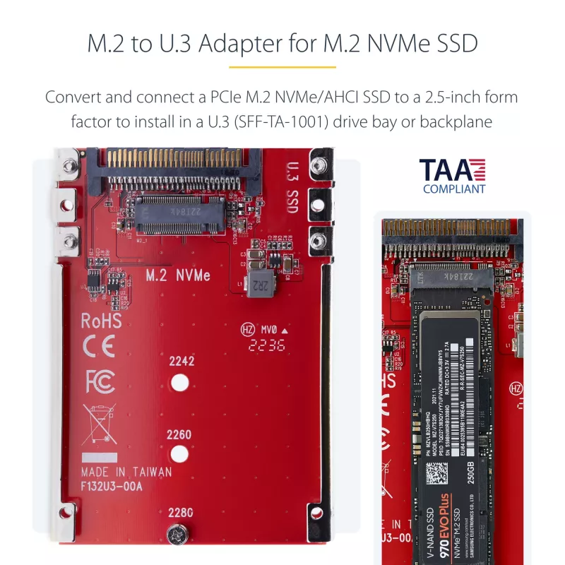StarTech.com 1M25-U3-M2-ADAPTER adapteris M.2 į U.3