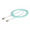 StarTech.com 3m (9,8 pėdų) LC-LC (UPC) OM4 daugiamodis šviesolaidinis kabelis su stūmimo-traukimo skirtukais, 50/125µm, 100G, lenkimui nejautrus, maži įterpimo nuostoliai - LSZH šviesolaidinis trumpiklis