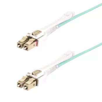StarTech.com 4m (13ft) LC-LC (UPC) OM4 daugiamodis šviesolaidinis kabelis su stūmimo-traukimo skirtukais, 50/125µm, 100G, nejautrus lenkimui, maži įterpimo nuostoliai - LSZH šviesolaidinis trumpiklis