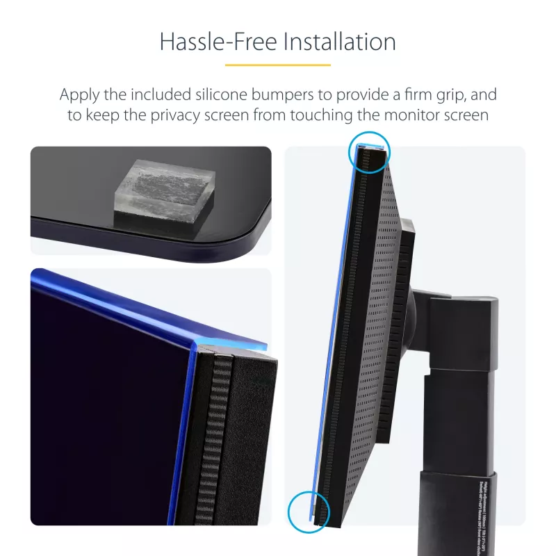 StarTech.com 27 colių 16:9 kompiuterio monitoriaus privatumo ekranas, kabinamas akrilinis filtras, greito montavimo apsauginis skydas, +/- 30 laipsnių žiūrėjimo kampas, blizgus