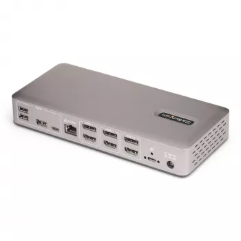 StarTech.com USB4 dokų stotelė trims monitoriams, 4K 60Hz HDMI/DisplayPort, 100W įkrovimas, 2.5GbE, belaidė