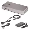 StarTech.com USB4 dokų stotelė trims monitoriams, 4K 60Hz HDMI/DisplayPort, 100W įkrovimas, 2.5GbE, belaidė