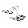 StarTech.com 4 prievadų PCIe serijinė kortelė, keturių prievadų PCI Express į RS232/RS422/RS485 (DB9), su mažo profilio laikikliu, 16C1050 UART, Windows/Linux, TAA atitikmuo – 4 lygio ESD apsauga