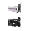 StarTech.com 4 prievadų PCIe serijinė kortelė, keturių prievadų PCI Express į RS232/RS422/RS485 (DB9), su mažo profilio laikikliu, 16C1050 UART, Windows/Linux, TAA atitikmuo – 4 lygio ESD apsauga