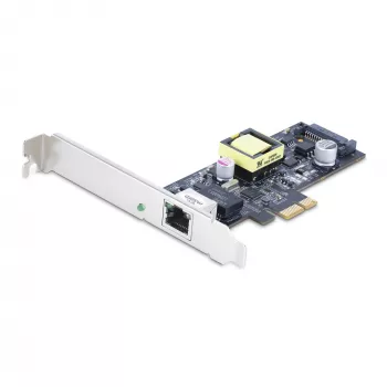 StarTech.com 1 prievado 2,5 Gbps NBASE-T PoE tinklo plokštė, Intel I225-V, 802.3af/at PoE+ kelių gigabitų NIC, PCI Express serverio LAN plokštė, SATA maitinama stalinio kompiuterio Ethernet sąsaja – palaiko Windows, Linux