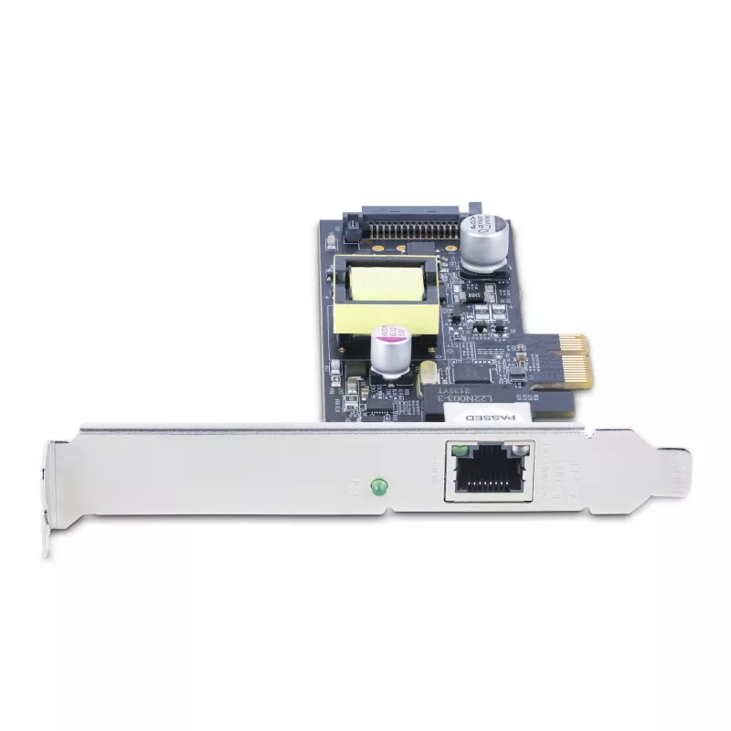 StarTech.com 1 prievado 2,5 Gbps NBASE-T PoE tinklo plokštė, Intel I225-V, 802.3af/at PoE+ kelių gigabitų NIC, PCI Express serverio LAN plokštė, SATA maitinama stalinio kompiuterio Ethernet sąsaja – palaiko Windows, Linux