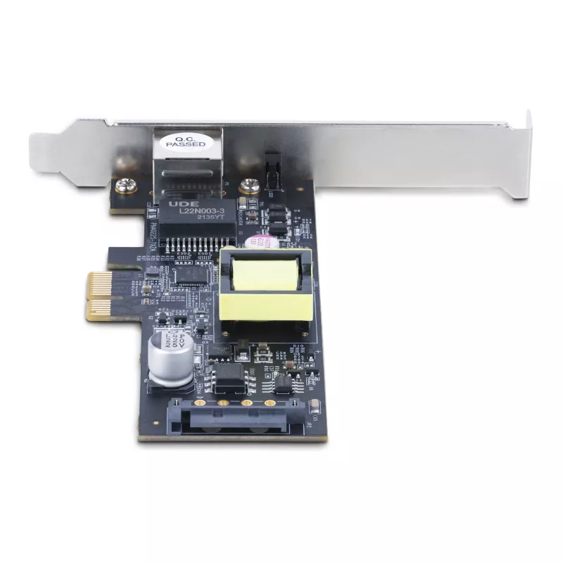 StarTech.com 1 prievado 2,5 Gbps NBASE-T PoE tinklo plokštė, Intel I225-V, 802.3af/at PoE+ kelių gigabitų NIC, PCI Express serverio LAN plokštė, SATA maitinama stalinio kompiuterio Ethernet sąsaja – palaiko Windows, Linux