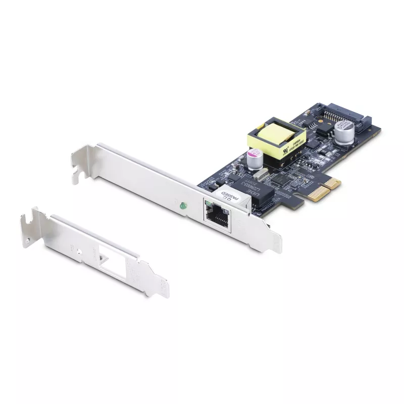 StarTech.com 1 prievado 2,5 Gbps NBASE-T PoE tinklo plokštė, Intel I225-V, 802.3af/at PoE+ kelių gigabitų NIC, PCI Express serverio LAN plokštė, SATA maitinama stalinio kompiuterio Ethernet sąsaja – palaiko Windows, Linux