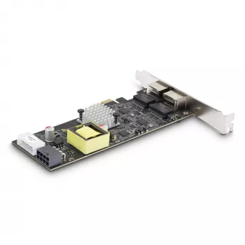 StarTech.com 2 prievadų 2,5 Gb/s NBASE-T PoE tinklo plokštė, dviguba Intel I225-V, 802.3af/at PoE+ kelių gigabitų NIC, PCI Express serverio LAN plokštė, maitinama per LP4/8 kontaktų PCIe