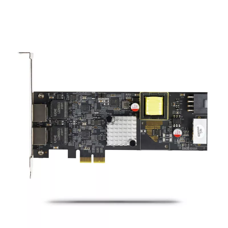 StarTech.com 2 prievadų 2,5 Gb/s NBASE-T PoE tinklo plokštė, dviguba Intel I225-V, 802.3af/at PoE+ kelių gigabitų NIC, PCI Express serverio LAN plokštė, maitinama per LP4/8 kontaktų PCIe