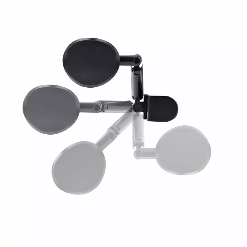 StarTech.com reguliuojama rankų atrama biuro stalui, ergonominė alkūnės/rankos atrama, 360° sukimas, tvirtinimas spaustuku be gręžimo, juoda