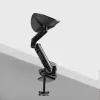 StarTech.com reguliuojama rankų atrama biuro stalui, ergonominė alkūnės/rankos atrama, 360° sukimas, tvirtinimas spaustuku be gręžimo, juoda