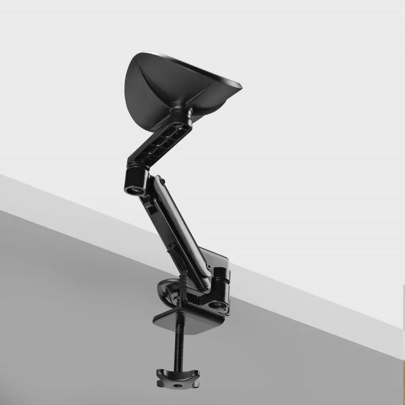 StarTech.com reguliuojama rankų atrama biuro stalui, ergonominė alkūnės/rankos atrama, 360° sukimas, tvirtinimas spaustuku be gręžimo, juoda