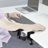 StarTech.com reguliuojama rankų atrama biuro stalui, ergonominė alkūnės/rankos atrama, 360° sukimas, tvirtinimas spaustuku be gręžimo, juoda