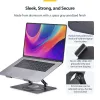 StarTech.com Rotacinis nešiojamojo kompiuterio stovas, 360° sukimas, ergonominis pakėlimas stalviršiui, reguliuojamas pasvirimas, iki 5 kg, aliuminis, nešiojamas dizainas