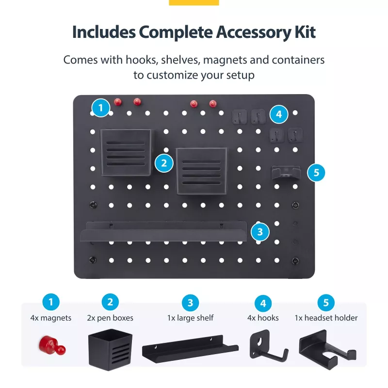StarTech.com 1612B-DESK-PEGBOARD stalinis organizatorius su skydeliais 1 vnt.