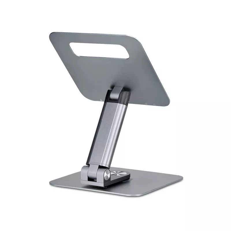 StarTech.com Teleskopinis nešiojamojo kompiuterio stovas, 360° sukamas pagrindas, reguliuojamas aukštis ir pasvirimas, maks. 5 kg, aliuminis, nešiojamas dizainas