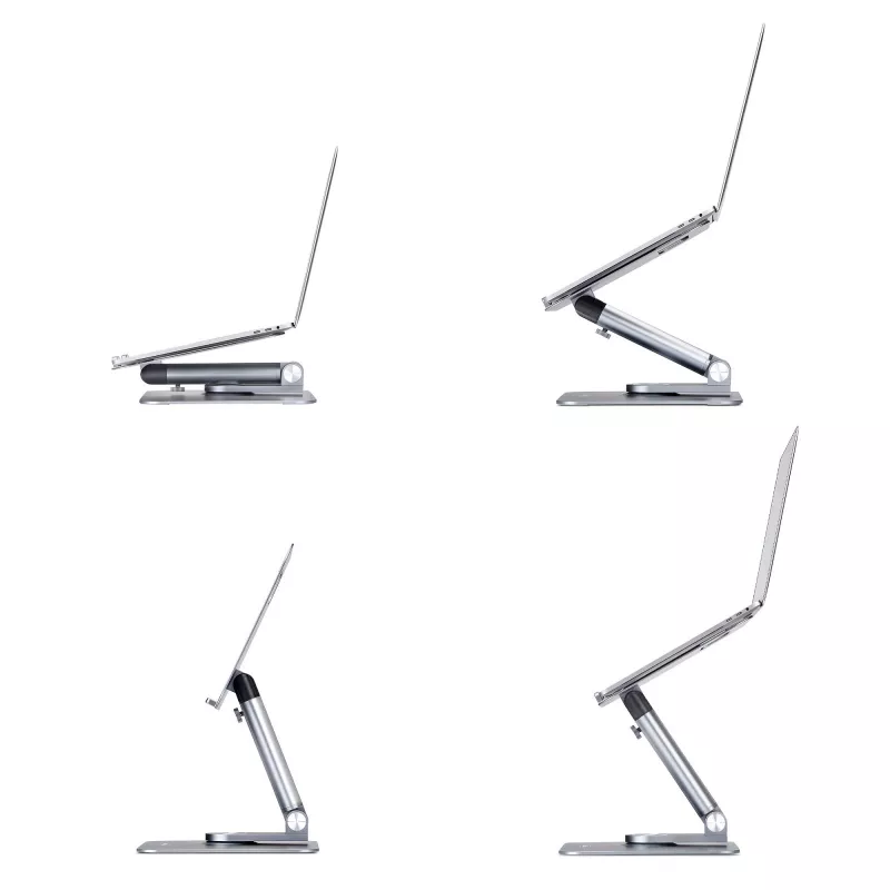 StarTech.com Teleskopinis nešiojamojo kompiuterio stovas, 360° sukamas pagrindas, reguliuojamas aukštis ir pasvirimas, maks. 5 kg, aliuminis, nešiojamas dizainas