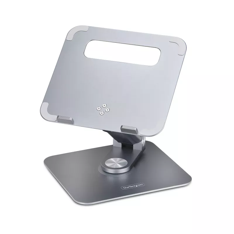 StarTech.com Teleskopinis nešiojamojo kompiuterio stovas, 360° sukamas pagrindas, reguliuojamas aukštis ir pasvirimas, maks. 5 kg, aliuminis, nešiojamas dizainas
