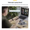 StarTech.com Teleskopinis nešiojamojo kompiuterio stovas, 360° sukamas pagrindas, reguliuojamas aukštis ir pasvirimas, maks. 5 kg, aliuminis, nešiojamas dizainas