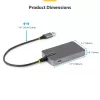 StarTech.com 4 prievadų USB-A šakotuvas, 5Gbps, maitinamas iš magistralės, USB-A į 4x USB-A su USB-C pagalbiniu maitinimo įėjimu, 30 cm pagrindinis kabelis, nešiojamas stalinio / nešiojamojo kompiuterio USB šakotuvas