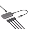 StarTech.com 4 prievadų USB-A šakotuvas, 5Gbps, maitinamas iš magistralės, USB-A į 4x USB-A su USB-C pagalbiniu maitinimo įėjimu, 30 cm pagrindinis kabelis, nešiojamas stalinio / nešiojamojo kompiuterio USB šakotuvas