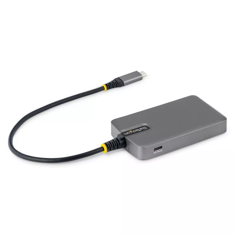 StarTech.com 4 prievadų USB-C šakotuvas, 5 Gbps, maitinamas iš magistralės, USB-C į 4x USB-A su USB-C papildomu maitinimo įėjimu, 30 cm laido, nešiojamas stalinio/nešiojamojo kompiuterio USB šakotuvas