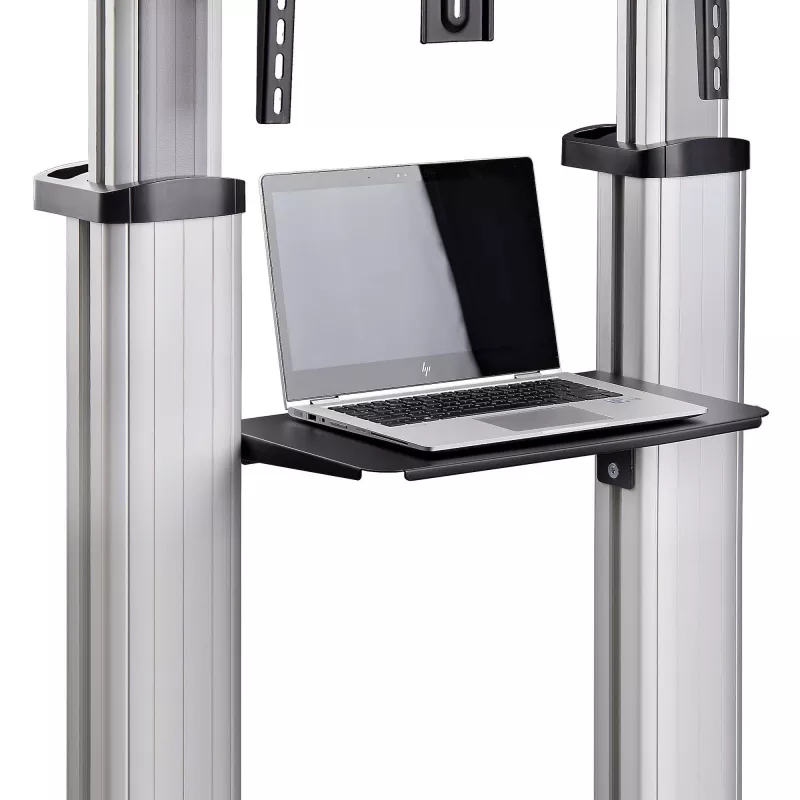 StarTech.com Mobilus televizoriaus stovas ant ratų 60–100 colių plokščiaekraniams iki 100 kg, aukščio reguliavimas rankine svirtimi, nešiojamas vežimėlis