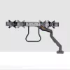 StarTech.com Dvigubo monitoriaus stalinis laikiklis su skersiniu, iki 27 colių ekranams, VESA 75x75/100x100, 15 kg, C formos spaustuvas, pilnai artikuliuojamas, mechaninė spyruoklė, TAA