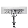 StarTech.com Dvigubo monitoriaus stalinis laikiklis su skersiniu, iki 27 colių ekranams, VESA 75x75/100x100, 15 kg, C formos spaustuvas, pilnai artikuliuojamas, mechaninė spyruoklė, TAA