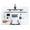 StarTech.com Dvigubo monitoriaus stalinis laikiklis su skersiniu, iki 27 colių ekranams, VESA 75x75/100x100, 15 kg, C formos spaustuvas, pilnai artikuliuojamas, mechaninė spyruoklė, TAA
