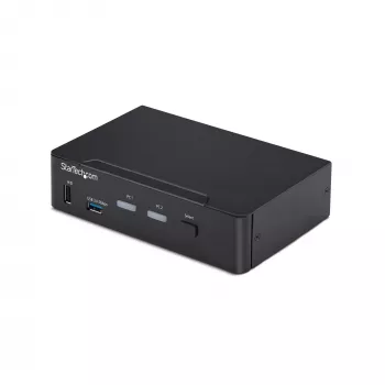 StarTech.com 2 prievadų DisplayPort KVM jungiklis, 4K 60Hz, DP 1.2, EDID valdymas, 2 prievadų USB 3.0 šakotuvas, 4 USB HID prievadai, TAA atitiktis