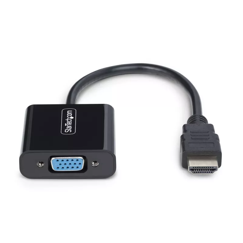 StarTech.com HDMI į VGA adapteris, aktyvus vaizdo keitiklis nešiojamam/staliniam kompiuteriui, 1920x1080 (1080p), HDMI šaltinis į VGA monitorių/ekraną/projektorių