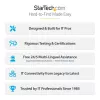 „StarTech.com“ 10 vnt. rinkinys dvigubos prieigos nešiojamojo kompiuterio spyna, 6,5 pėdų (2 m) vienodai rakinama ir kombinacinė saugos kabelinė spyna „K-Slot“ įrenginiams, antivaginis plieninis kabelis