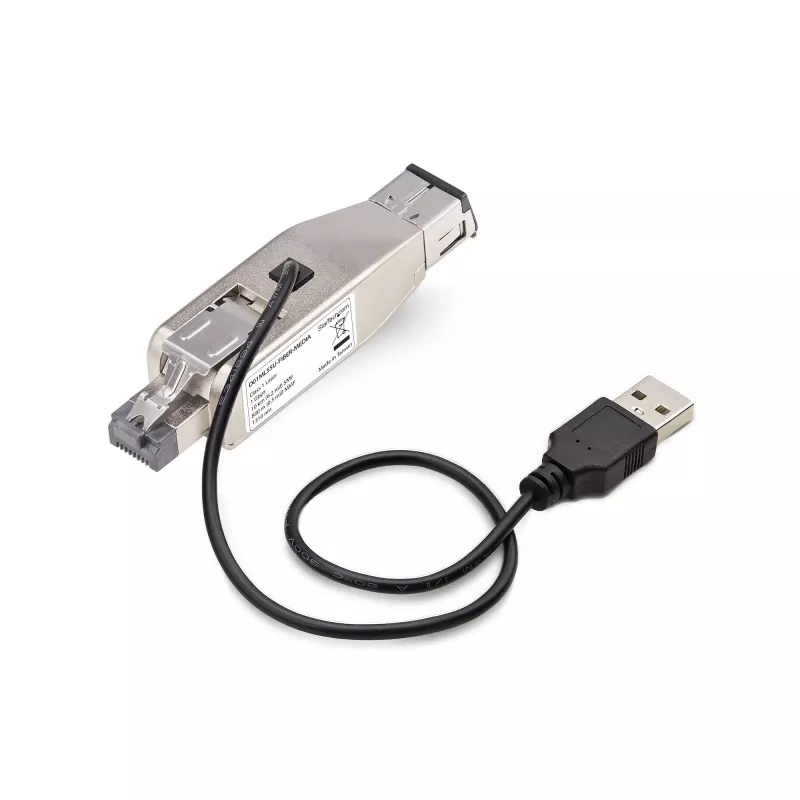 „StarTech.com“ Gigabitinis šviesolaidinis į RJ45 Ethernet keitiklis, vienmodis 10 km / daugiamodis 800 m, USB maitinimas, kompaktiškas, metalinis korpusas, mikro mini, TAA