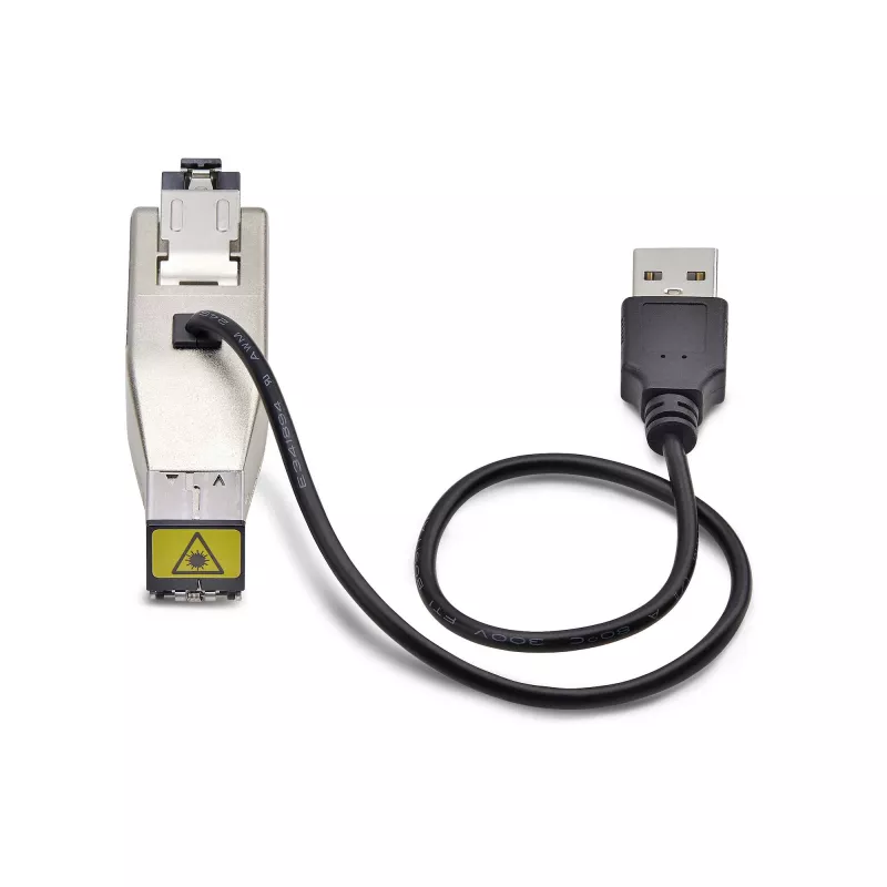„StarTech.com“ Gigabitinis šviesolaidinis į RJ45 Ethernet keitiklis, vienmodis 10 km / daugiamodis 800 m, USB maitinimas, kompaktiškas, metalinis korpusas, mikro mini, TAA