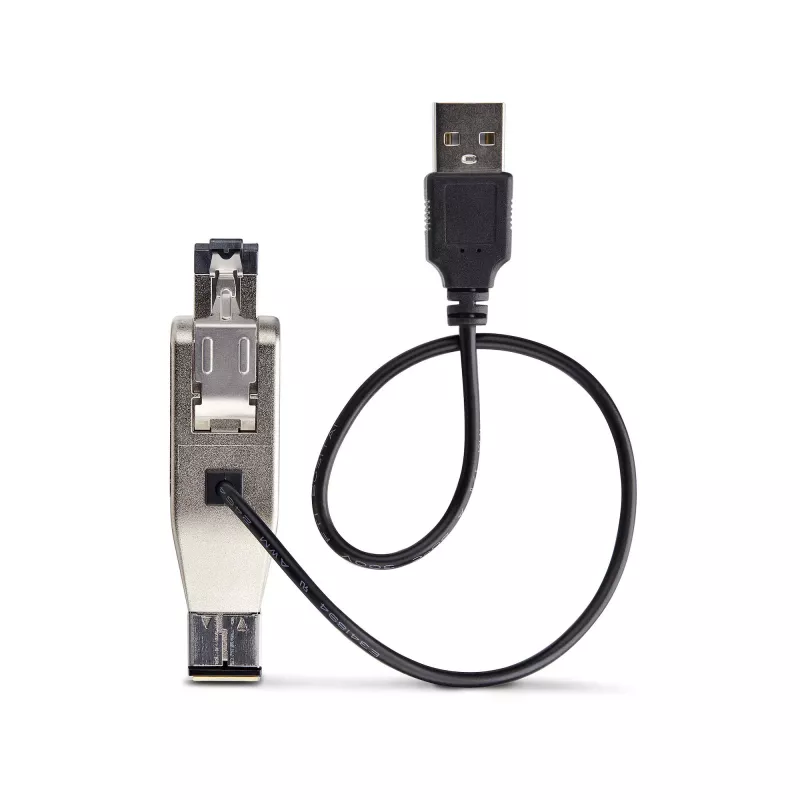 „StarTech.com“ Gigabitinis šviesolaidinis į RJ45 Ethernet keitiklis, vienmodis 10 km / daugiamodis 800 m, USB maitinimas, kompaktiškas, metalinis korpusas, mikro mini, TAA